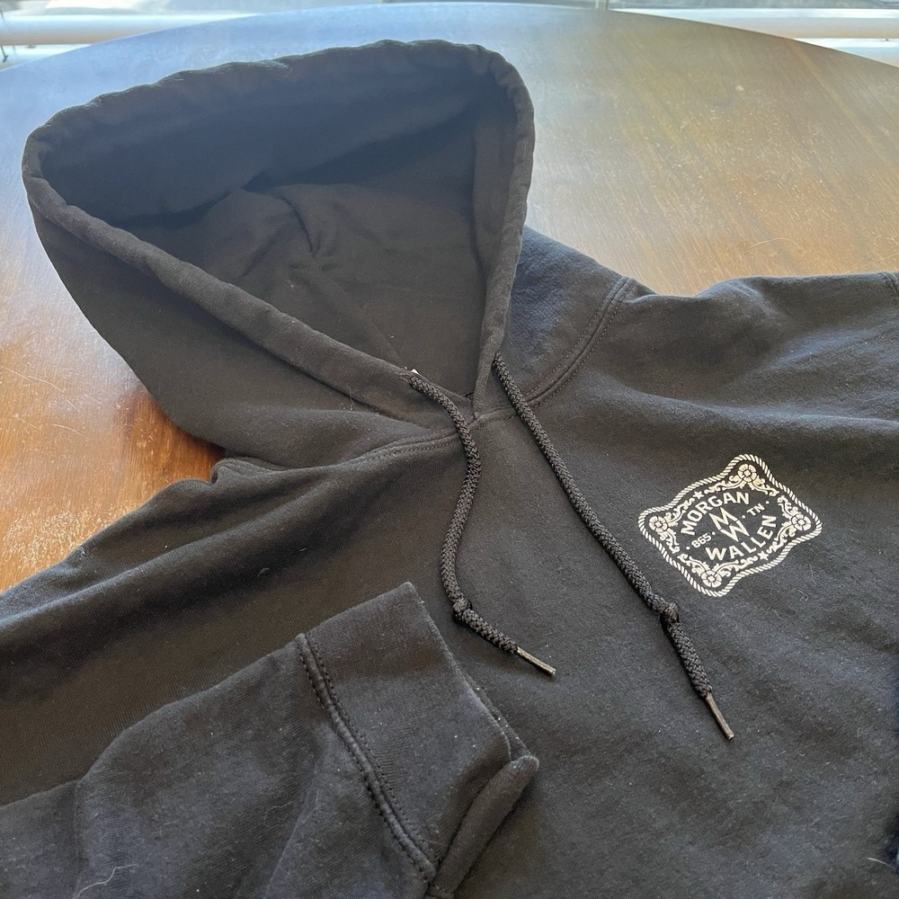 Morgan Wallen Dangerous Tour Hoodie M Black Gildan Heavy Country Music Merch